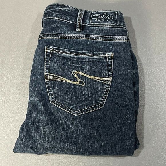Silver Jeans Aiko Women's Size 30/35 Dark Wash Denim Blue Jeans
